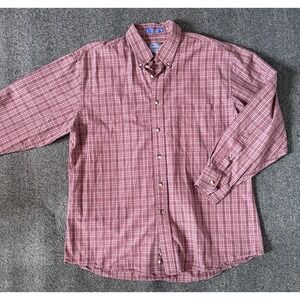 Pendleton Broadway‎ Cloth Plaid Button Down Shirt Men's L Long Sleeve Cotton